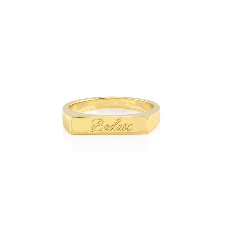 Rings kris nations | Badass Script Engraved Ring