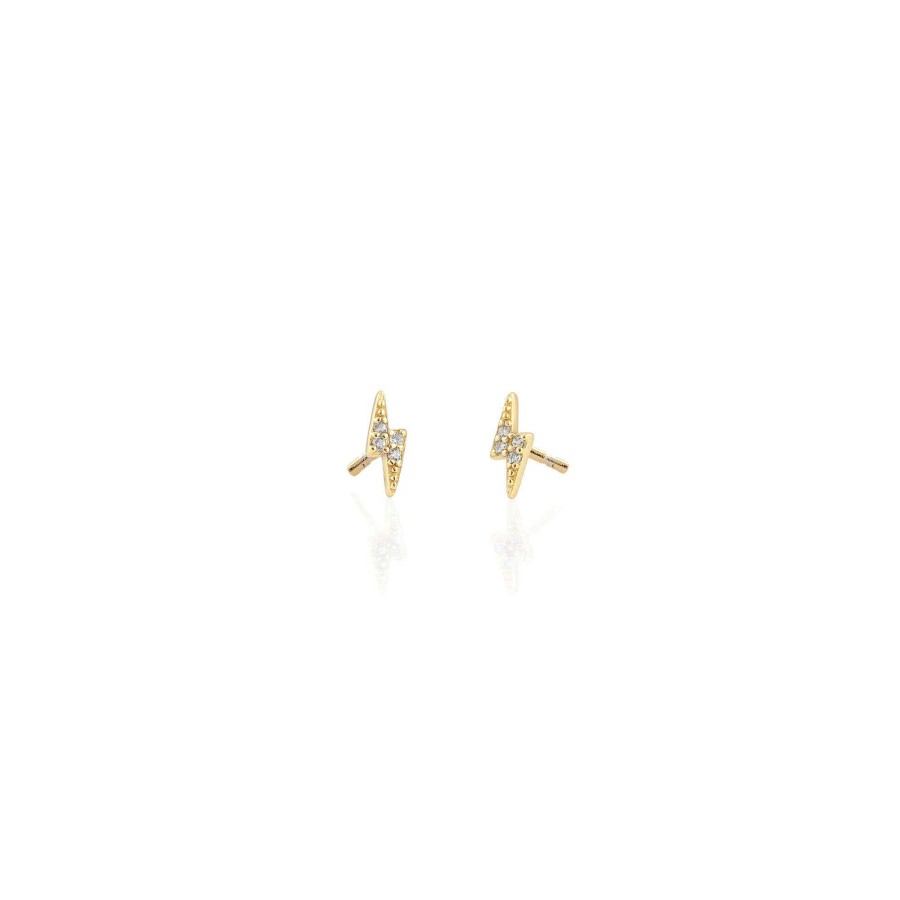 Earrings kris nations | Lightning Bolt Crystal Stud Earrings