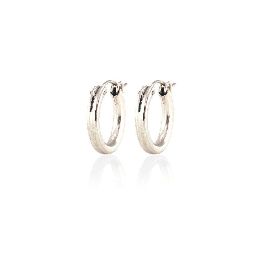 Earrings kris nations | Lightweight Tube Hoop Earrings Sterling Silver