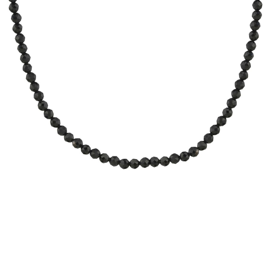 Necklaces kris nations | Petite Onyx Gemstone Beaded Necklace