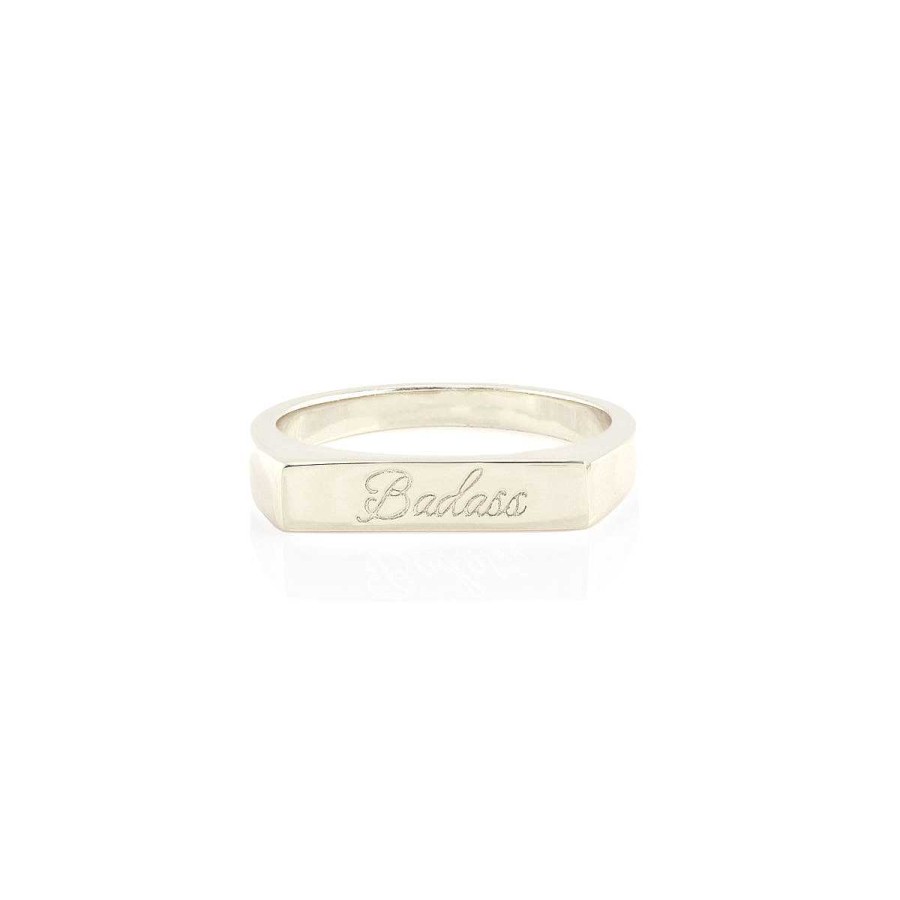 Rings kris nations | Badass Script Engraved Ring