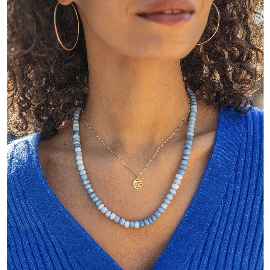 Necklaces kris nations | Blue Opal Beaded Necklace