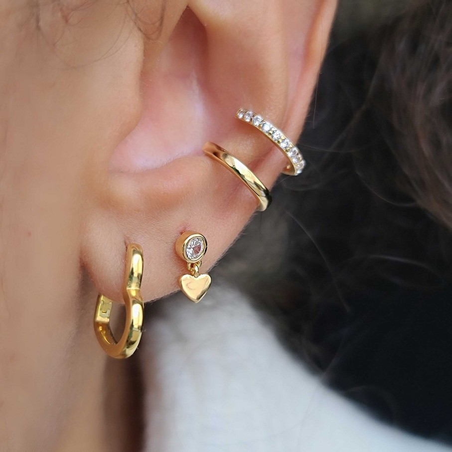 Earrings kris nations | Double Ear Cuff With Crystals