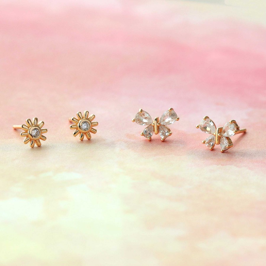 Earrings kris nations | Sunburst Crystal Stud Earrings