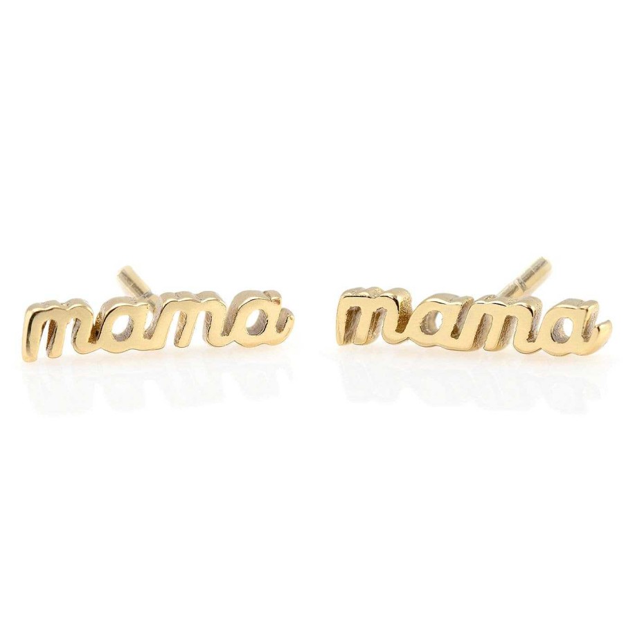 Earrings kris nations | Mama Script Stud Earrings