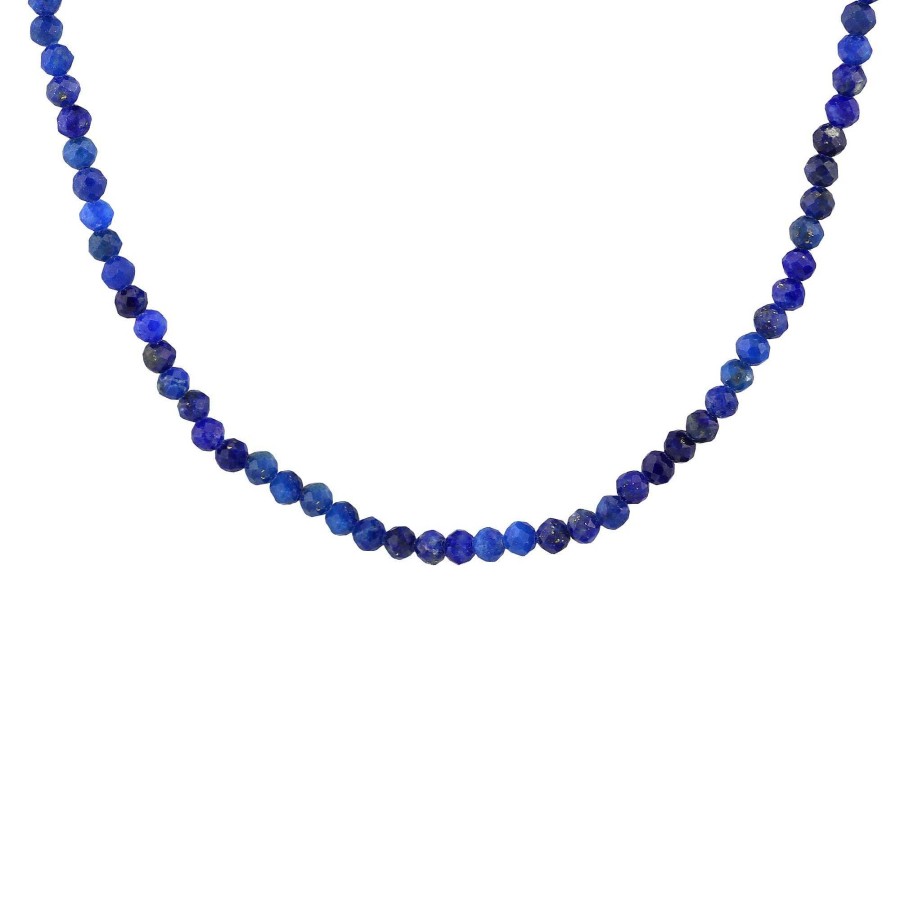 Necklaces kris nations | Petite Lapis Gemstone Beaded Necklace