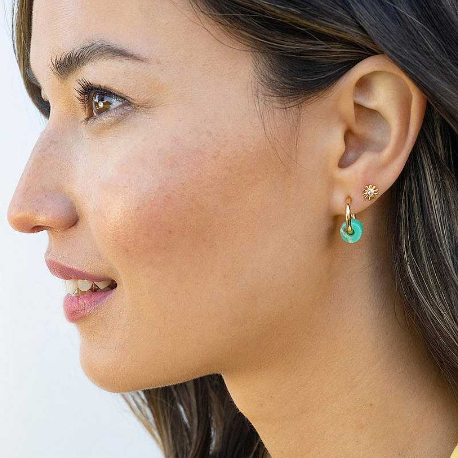 Earrings kris nations | Sunburst Crystal Stud Earrings