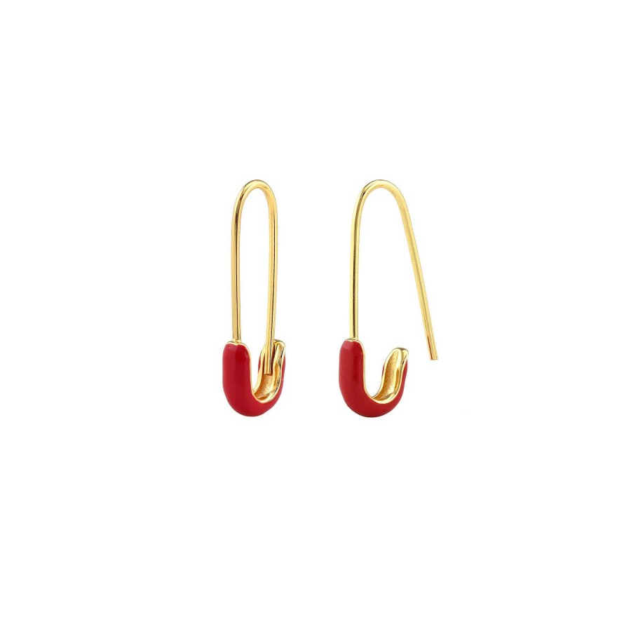 Earrings kris nations | Safety Pin Enamel Earrings