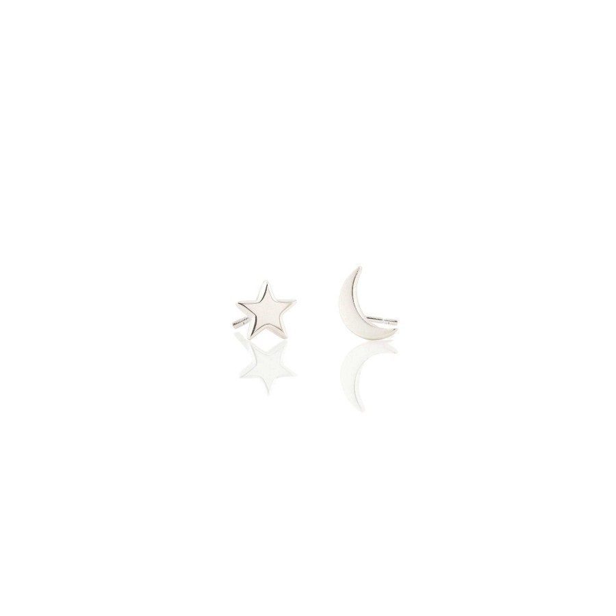 Earrings kris nations | Star And Moon Stud Earrings