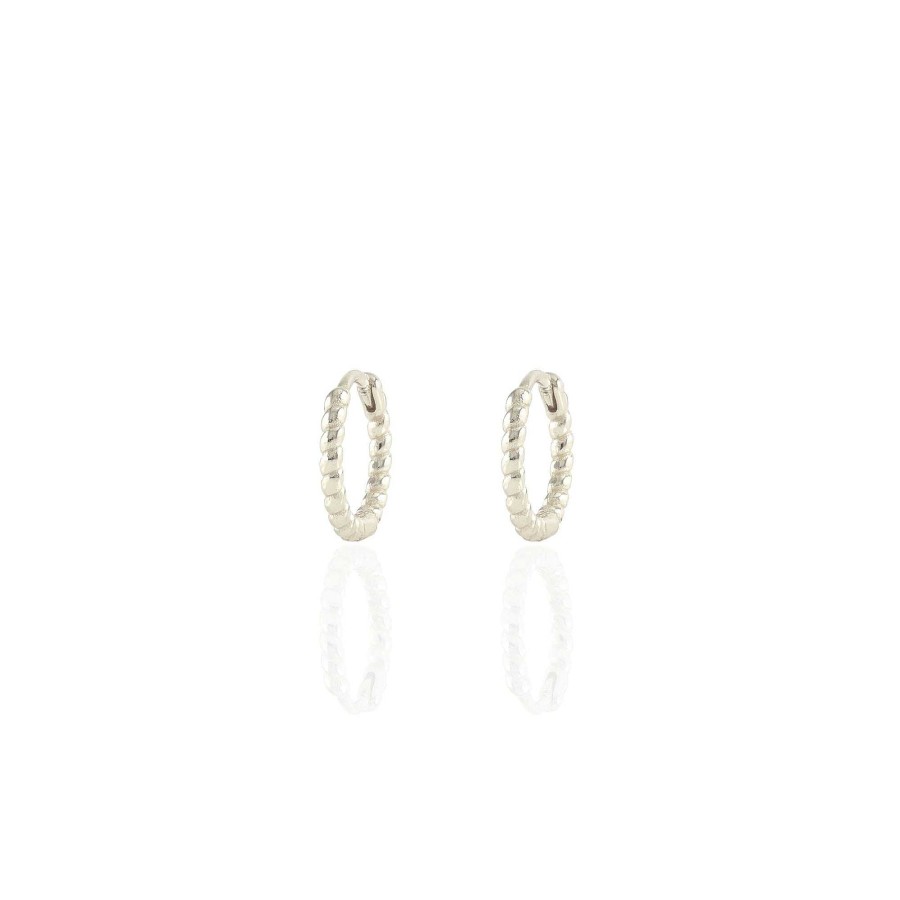 Earrings kris nations | Twisted Hinged Huggie Hoop Earrings