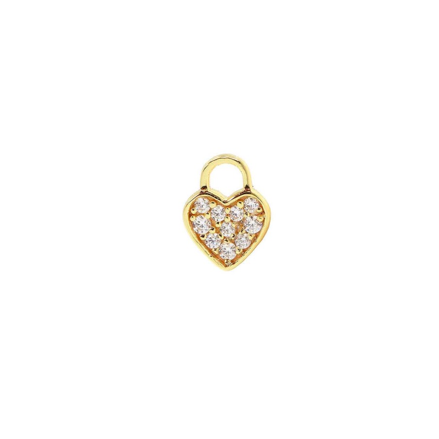 Earrings kris nations | Heart Crystal Hoop Earring Charm