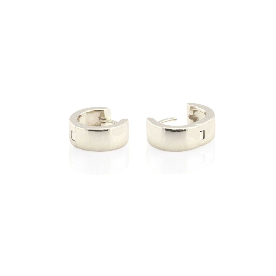 Earrings kris nations | Wide Hinged Huggie Hoop Earrings