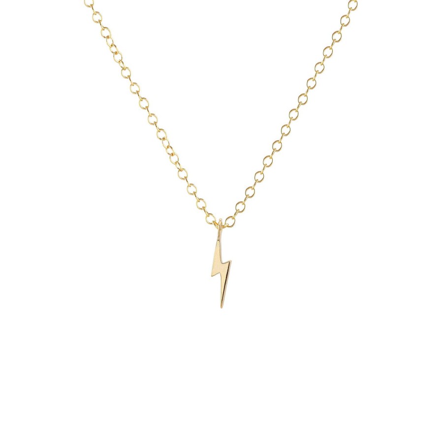 Necklaces kris nations | Tiny Lightning Bolt Charm Necklace