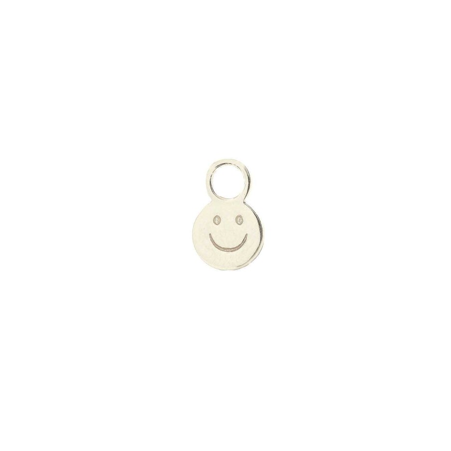 Earrings kris nations | Happy Face Hoop Earring Charm