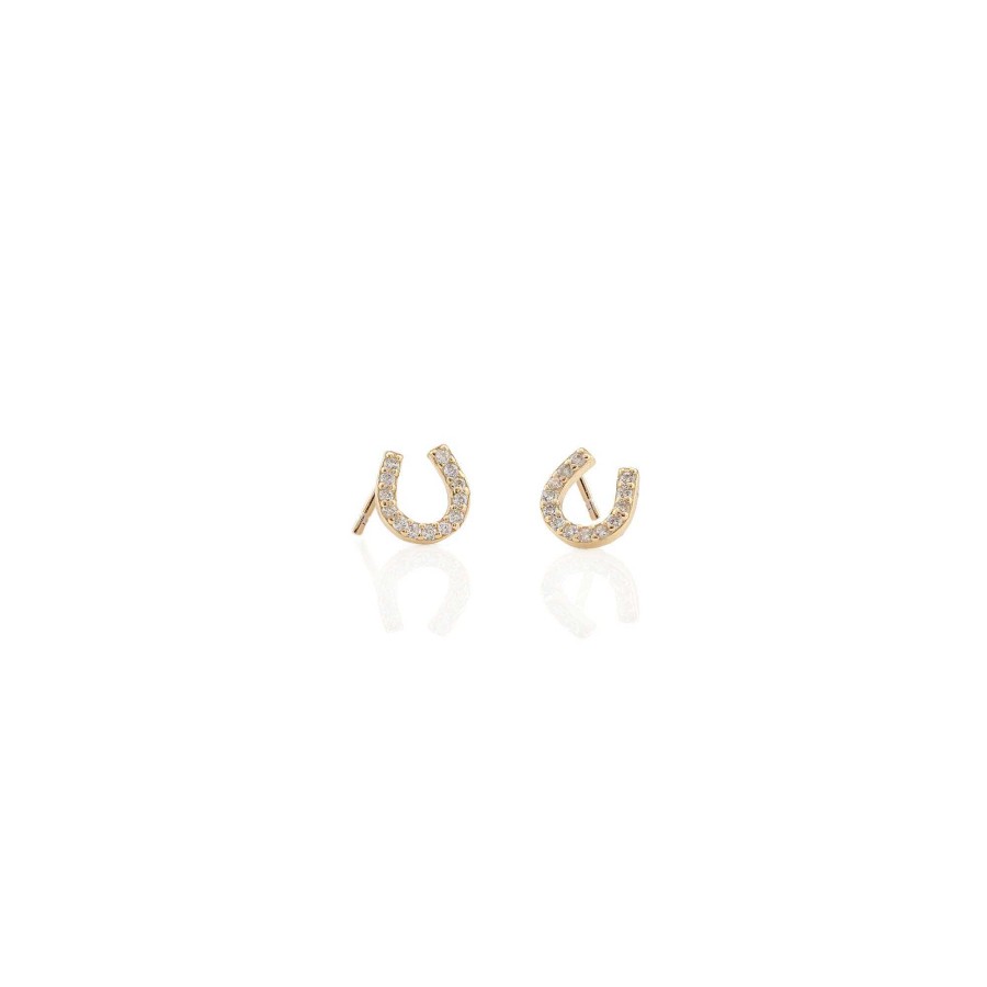 Earrings kris nations | Horseshoe Crystal Stud Earrings